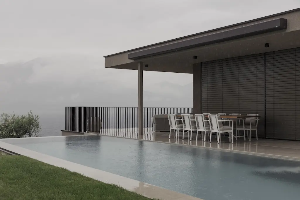 Regen trifft Pool